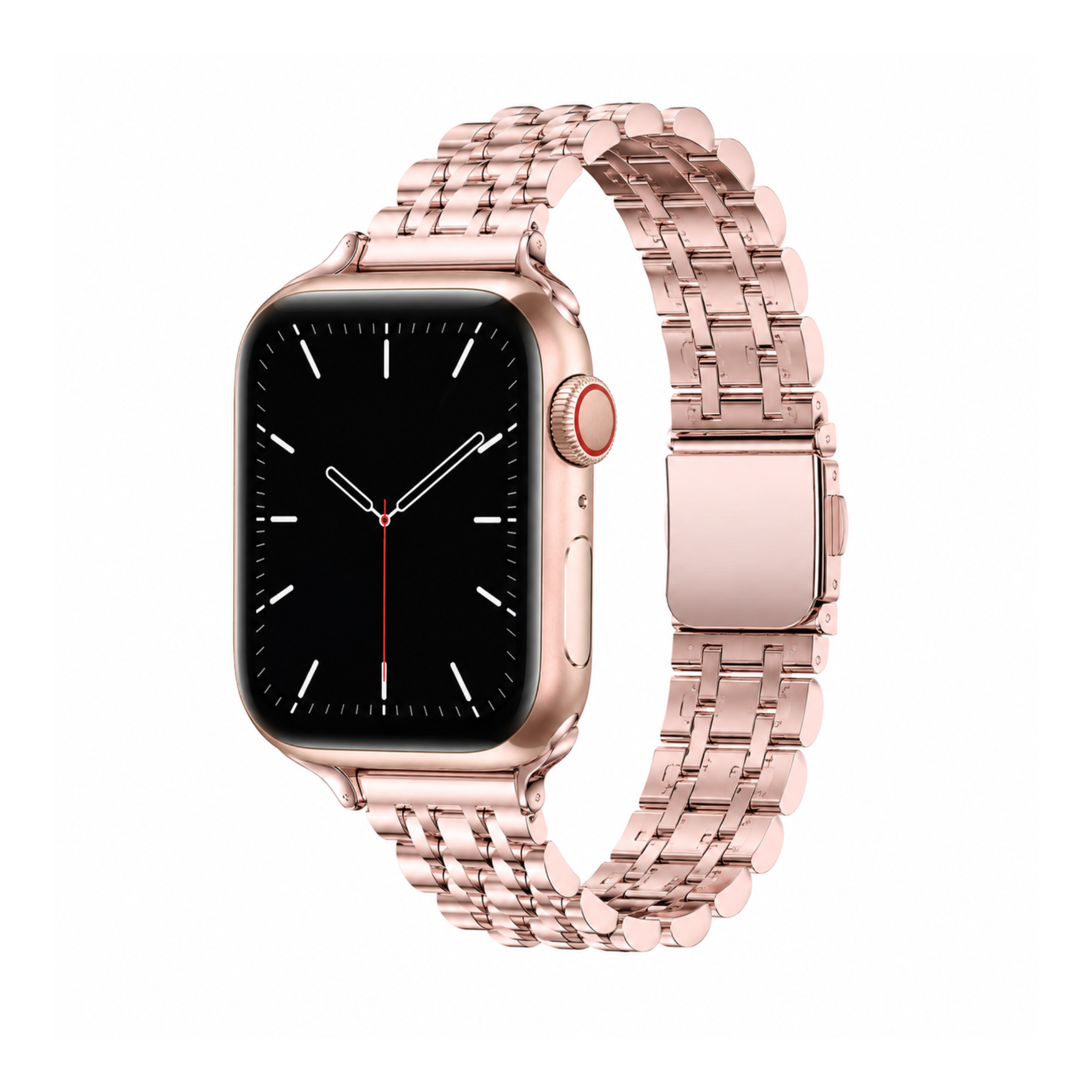 Apple Watch Stainless Steel Link Strap - Adjustable Luxury Watch Strap