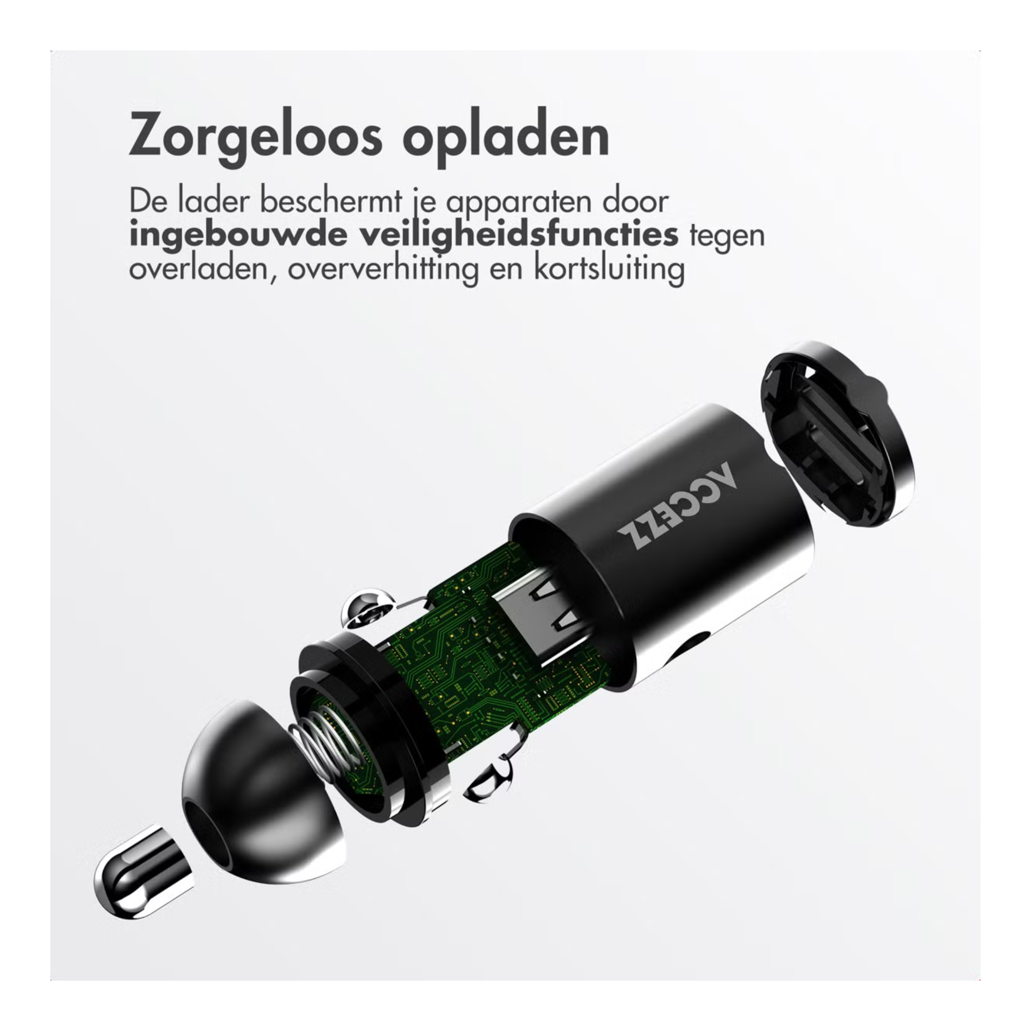 Autolader Snellader met 2 poorten - 2x USB-C 65 watt