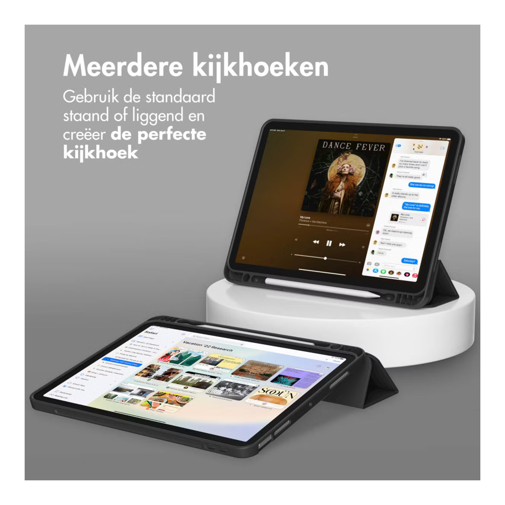 Accezz Smart Silicone Bookcase Apple iPad 11 (2025) 11 inch A16 / iPad 10 (2022) 10.9 inch