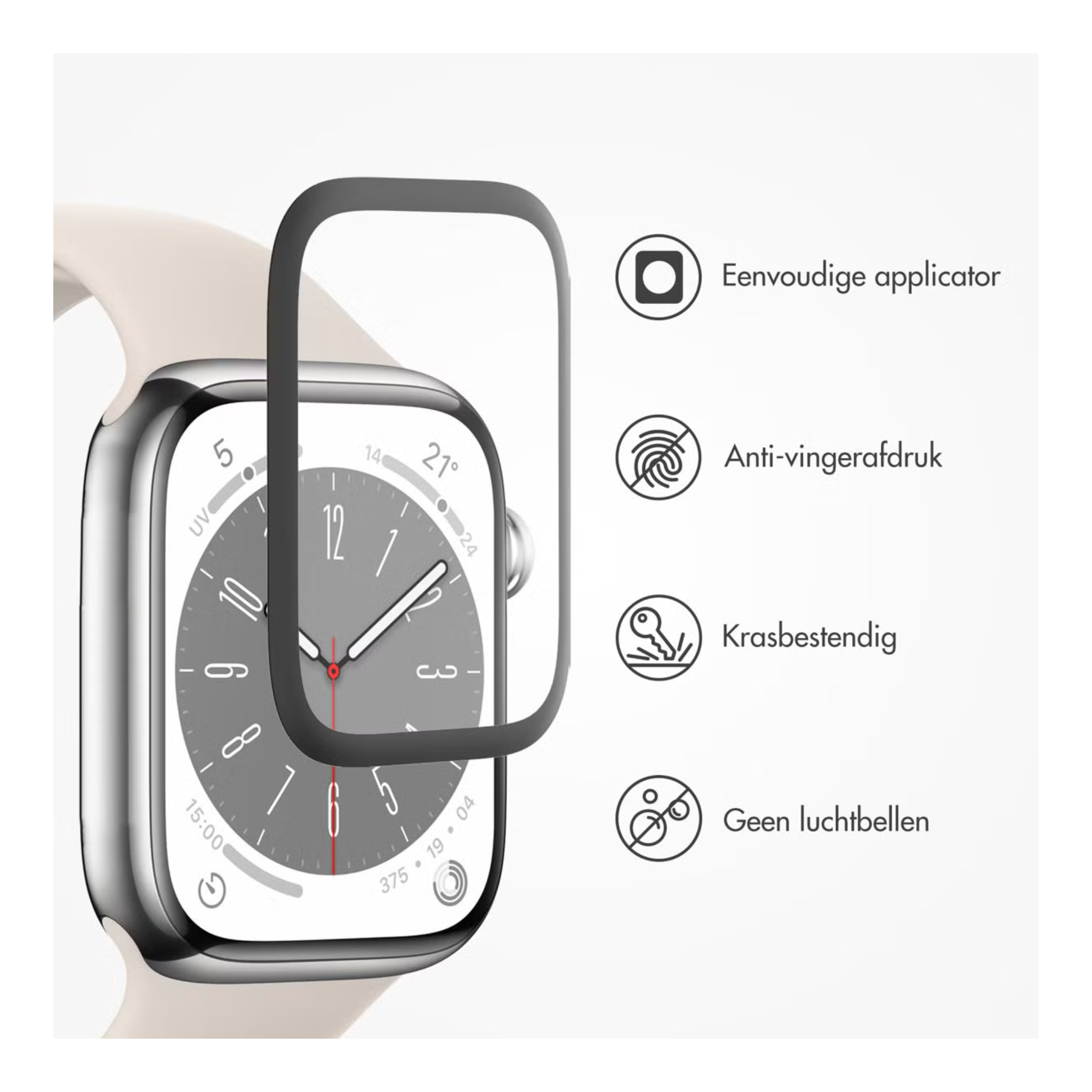 Accezz Screenprotector met applicator Apple Watch Series 10 / 11 - 42 mm