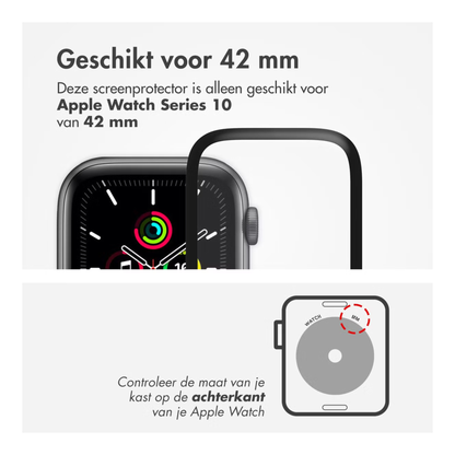 Accezz Screenprotector met applicator Apple Watch Series 10 / 11 - 42 mm