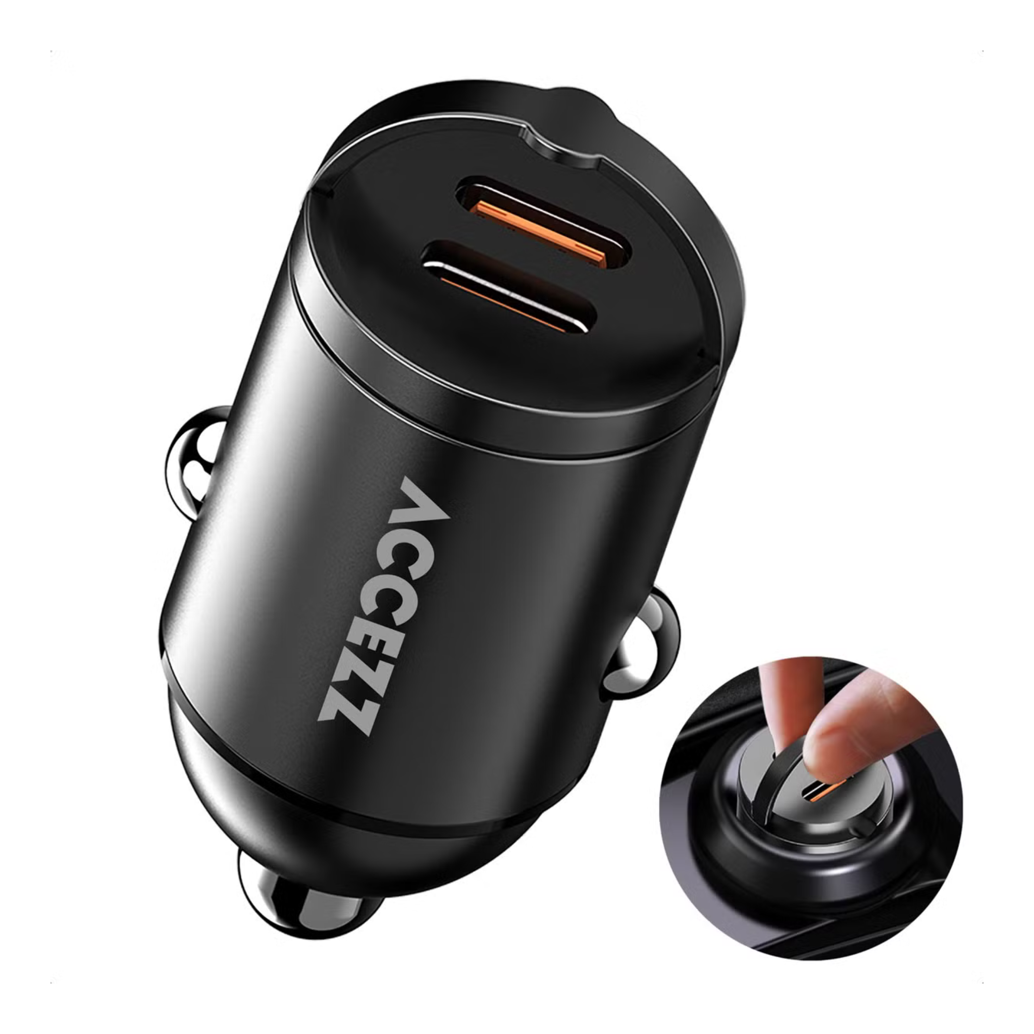 Autolader Snellader met 2 poorten - 2x USB-C 65 watt