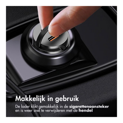 Autolader Snellader met 2 poorten - 2x USB-C 65 watt