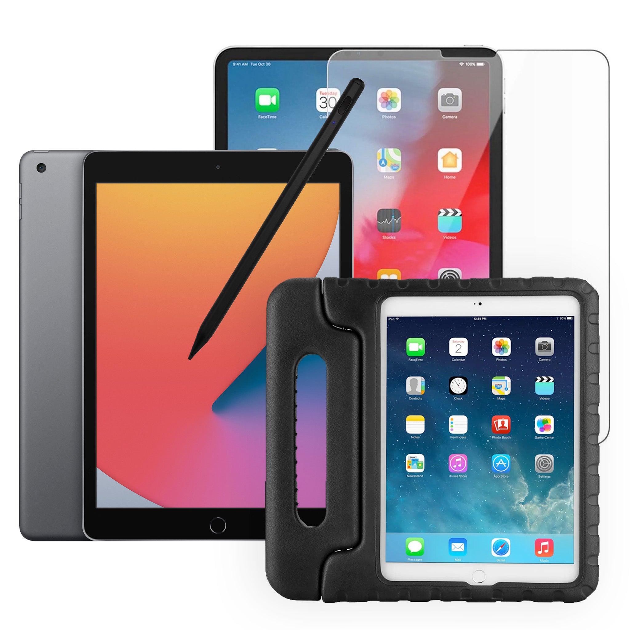 iPad 2020 + Universele Pencil + Kidshoes + Screenprotector | December Bundel