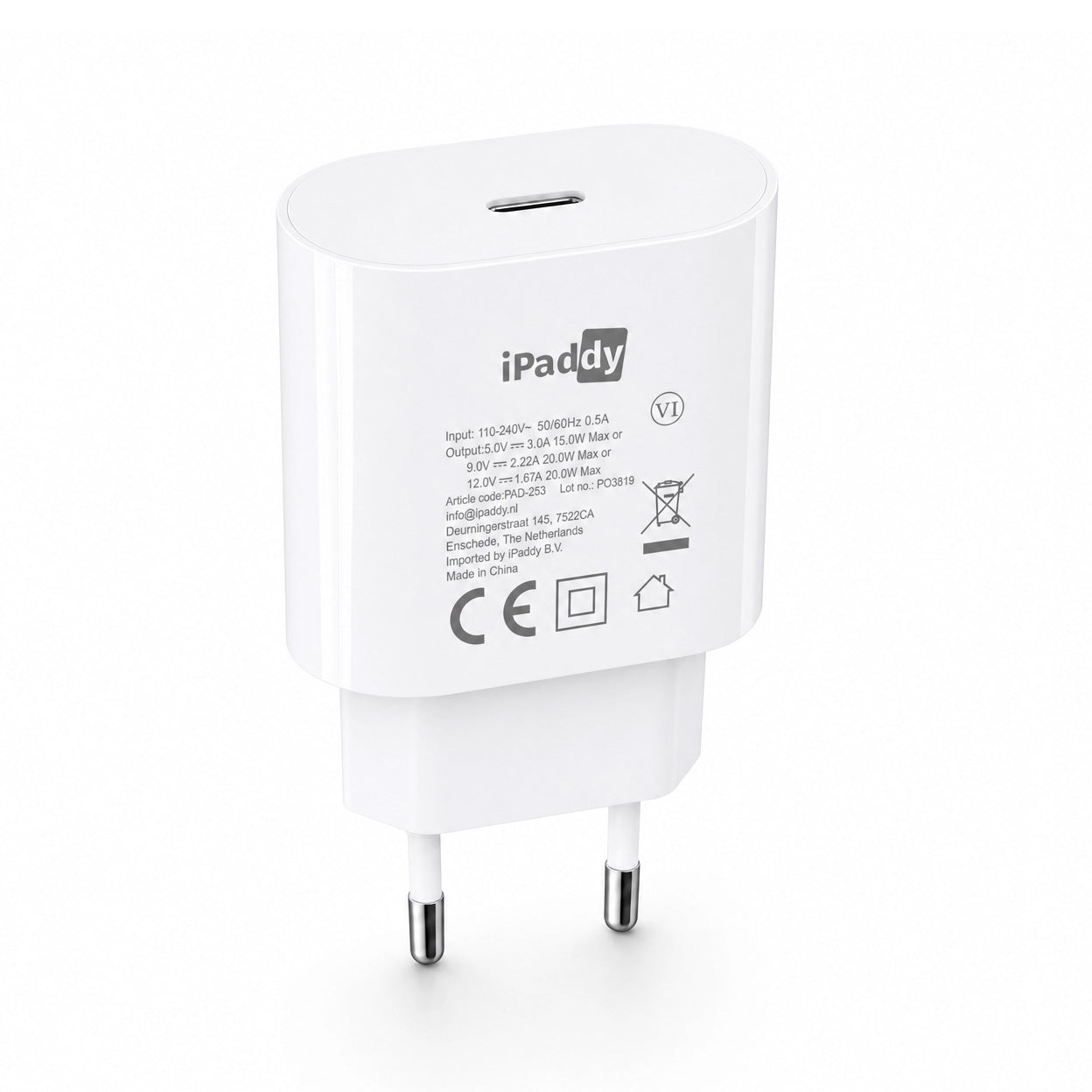 iPaddy USB-C 20W oplader