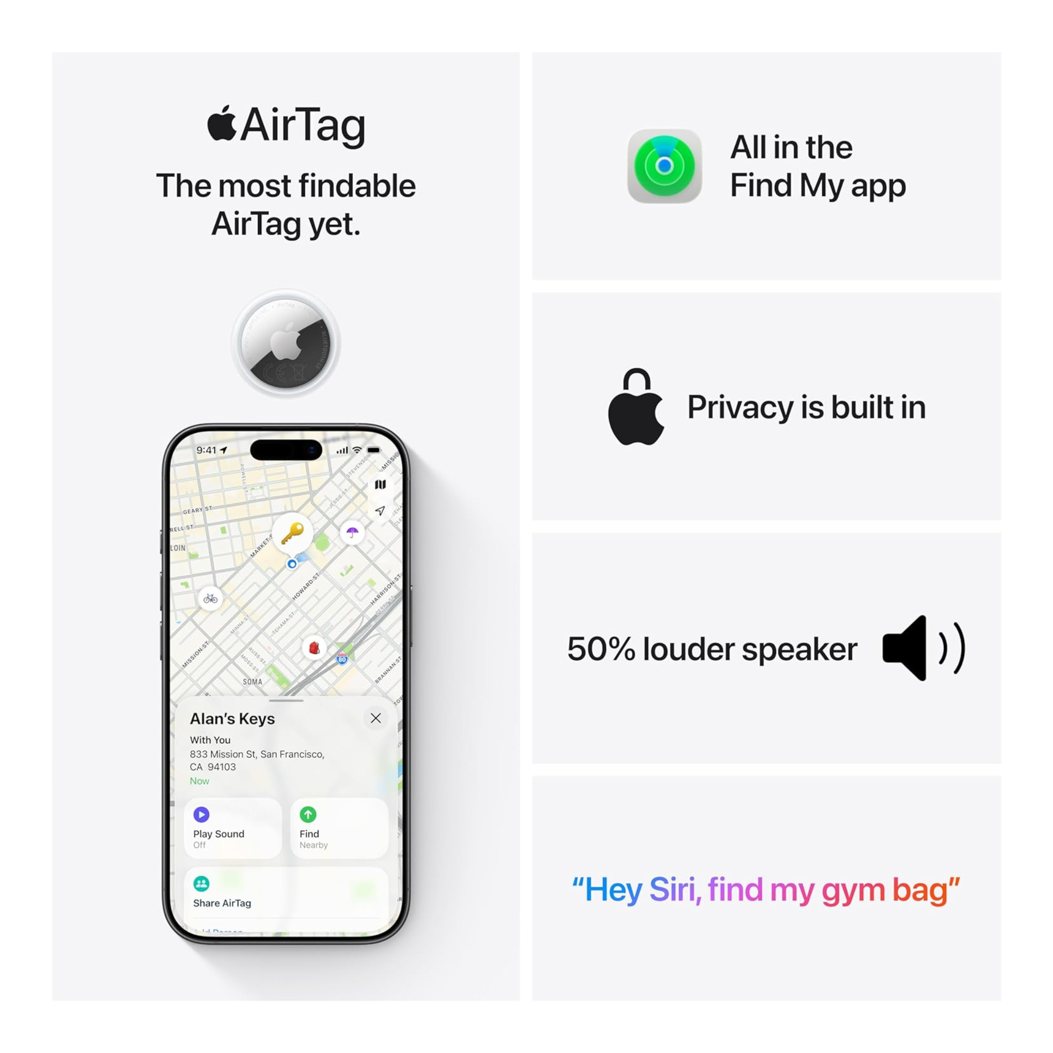 Apple AirTag - 2e generatie (2026) - 4 stuks