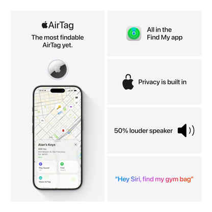 Apple AirTag - 2e generatie (2026) - 4 stuks